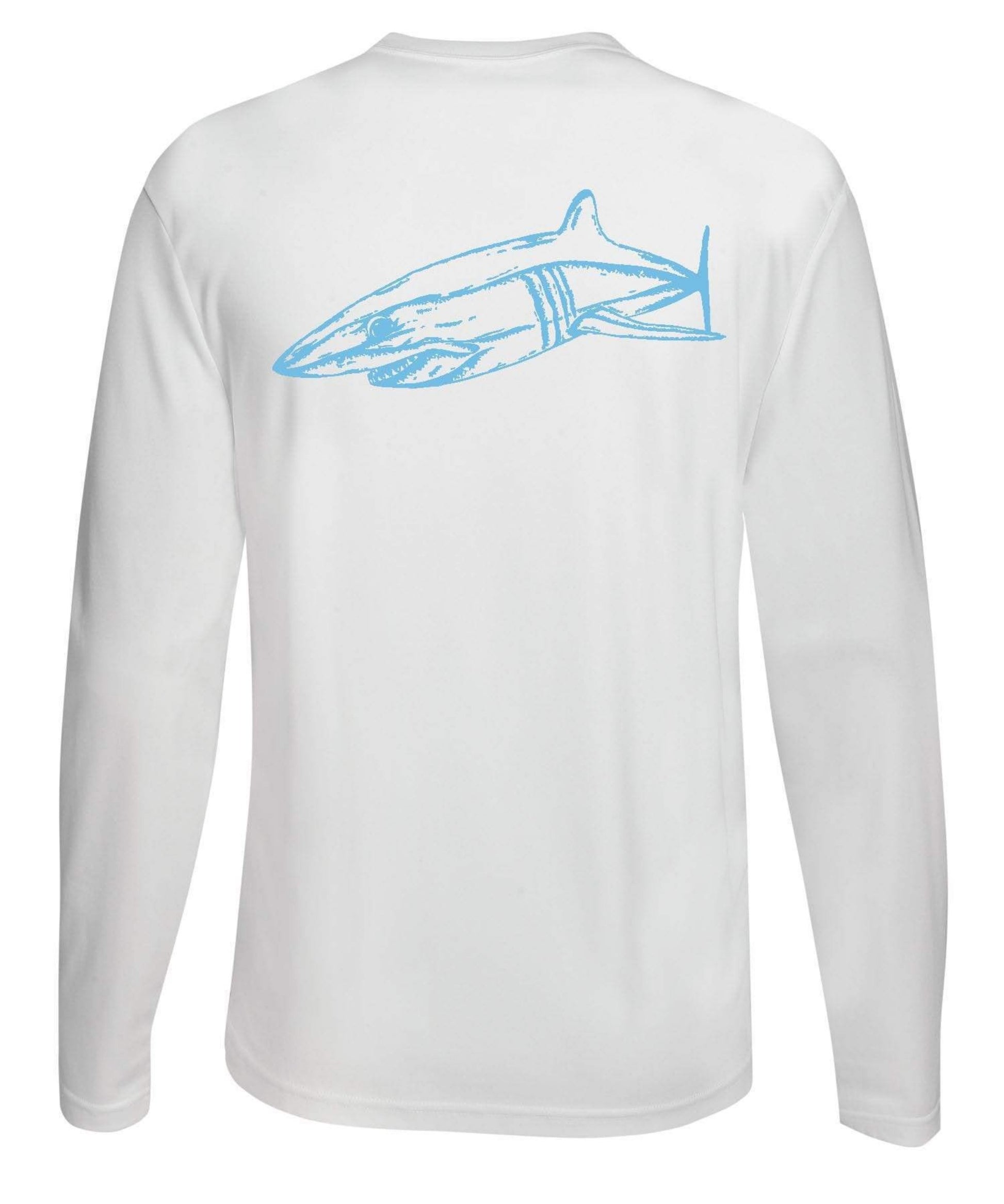 Mako Shark Performance Dry-Fit Long Sleeve - White