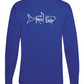 Performance Dry-Fit Tarpon Fishing long sleeve shirts with Sun Protection by Reel Fishy in Royal Blue