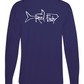 Performance Dry-Fit Tarpon Fishing long sleeve shirts with Sun Protection by Reel Fishy in Navy