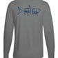 Performance Dry-Fit Tarpon Fishing long sleeve shirts with Sun Protection by Reel Fishy in Gray