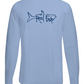 Performance Dry-Fit Tarpon Fishing long sleeve shirts with Sun Protection by Reel Fishy in Lt. Blue