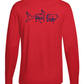 Performance Dry-Fit Tarpon Fishing long sleeve shirts with Sun Protection by Reel Fishy in Red