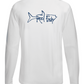 Performance Dry-Fit Tarpon Fishing long sleeve shirts with Sun Protection by Reel Fishy in White