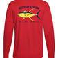 Reel Fishy Raw Bar Tuna Performance Dry-Fit Long Sleeve - Red