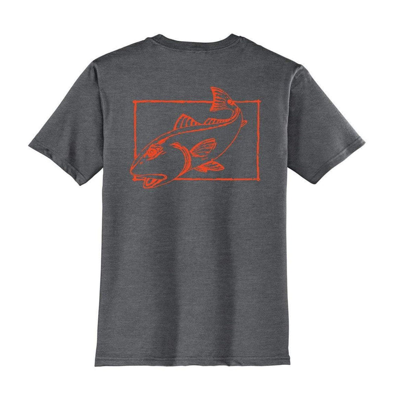 Redfish Cotton T-shirt in Charcoal by Reel Fishy