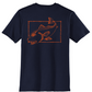 Redfish Cotton T-shirt in Navy by Reel Fishy